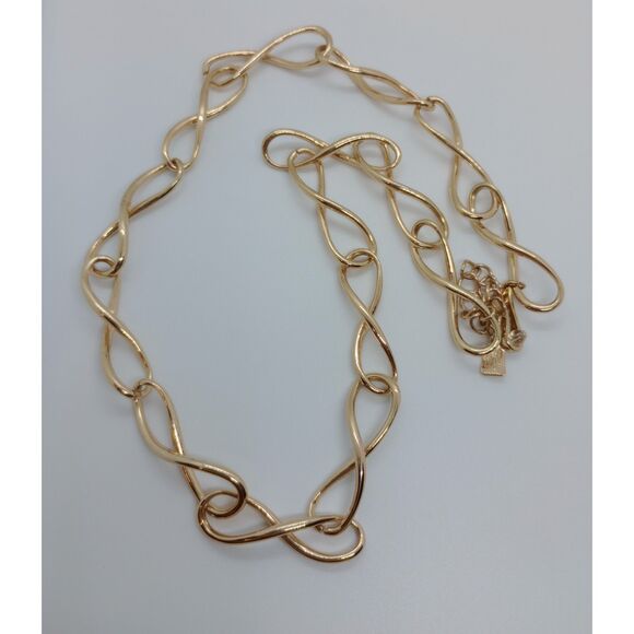 Vintage ALM Soho Gold Tone Infinity .:* 24-27" Chain Necklace *:. - Picture 3 of 8